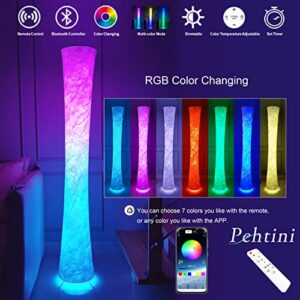 Pehtini 61" LED Floor Lamp,Floor Lamp for Bedroom,Corner Floor Lamp,RGB Color Changing Floor Lamp,Smart Dimmable Floor Lamp with Remote & APP Control & Sync to Music,Floor Lamps for Living Room Modern