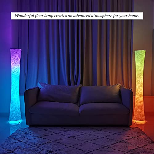 Pehtini 61" LED Floor Lamp,Floor Lamp for Bedroom,Corner Floor Lamp,RGB Color Changing Floor Lamp,Smart Dimmable Floor Lamp with Remote & APP Control & Sync to Music,Floor Lamps for Living Room Modern