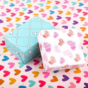 Benherofun Valentine's Day Wrapping Paper - Gift Wrapping Paper Set includes Ribbon, Valentine's Day Gift Tags and Coated Wrapping Paper, Valentine's Day Element - 20 x 28 Inches Per Sheet【8 Sheets】