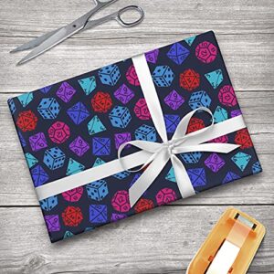 GRAPHICS & MORE Dungeon Dice Pattern for Fighting Dragons Gift Wrap Wrapping Paper Rolls