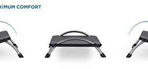 Mount-It! Tilting Footrest Under Desk | Ergonomic Office Foot Rest Adjustable | Computer Desk Foot Support | Large Platform Elevated Office Footrest