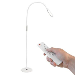 Syrinx Floor Lamp, Floor LED Lamp / LED Light Lamp / Remote Control & Touch / Adjustable Flexible Gooseneck (White)