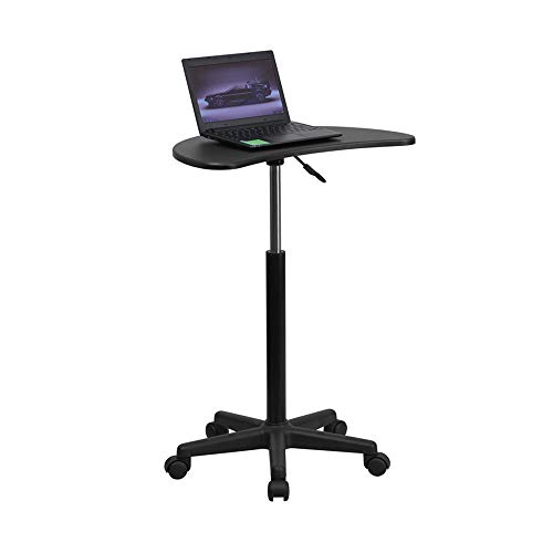 Flash Furniture Black Sit to Stand Mobile Laptop Computer Desk