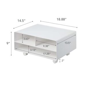 Yamazaki Home Desktop Printer Stand - Computer Accessory Office Organizer, Steel, Minimal Assembly Req.