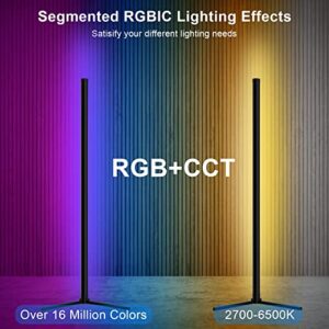 IODOO RGB Corner Light, Smart Floor Lamp Works with App and Remote, Modern LED Floor Lamp with Music Sync and 16 Million DIY Colors, Color Changing Ambiance Lamp for Living Room Bedroom Gaming Room