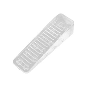 rocky mountain goods clear wedge door stop – ribbed on bottom for extra grip – blends in with any room – great for carpet, hardwood or tile