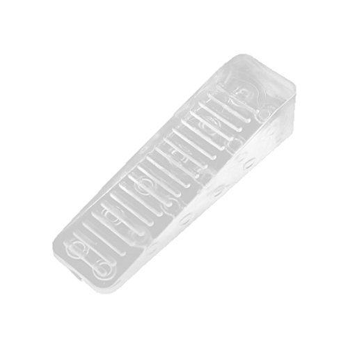 Rocky Mountain Goods Clear Wedge Door Stop - Ribbed on Bottom for Extra Grip - Blends in with Any Room - Great for Carpet, Hardwood or Tile