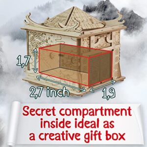 ESC WELT House of Dragon Puzzle Box - Escape Room in a Box - Brain Teaser Puzzles for Adults & Kids - Puzzle Boxes with Hidden Compartment - Puzzle Games - Puzzle Money Box - 3D Puzzles for Adults