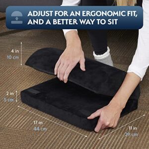 Sky Solutions Under Desk Foot Rest - Memory Foam, Ergonomic, Adjustable Footrest for Under Desk Cushion, Gaming Stool - Work from Home Essentials & Desk Accessories