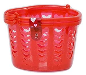 tlc love gift basket with handle 2pack red for valentines day or just because heart 5.5″x5″