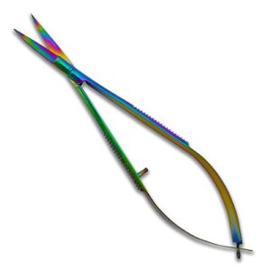 curved rainbow colored titanium ez snips item# 738t