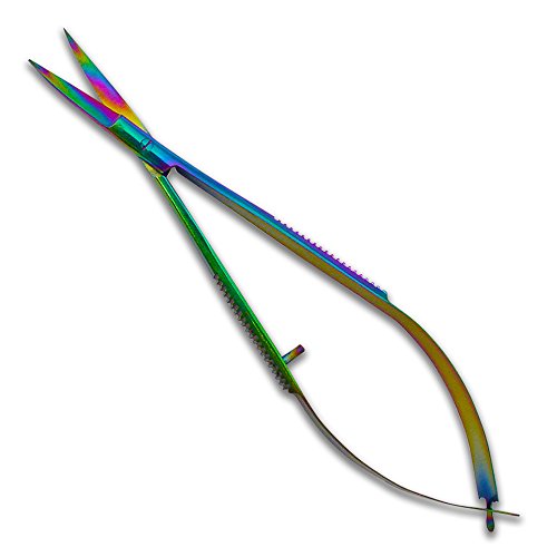 Curved Rainbow Colored Titanium EZ Snips Item# 738T