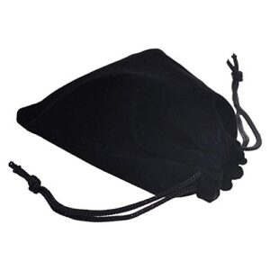 colorsheng 20pcs 4.5″x 5.5″ velvet drawstring cloth jewelry pouches gift candy bags wedding headphones bag (black)