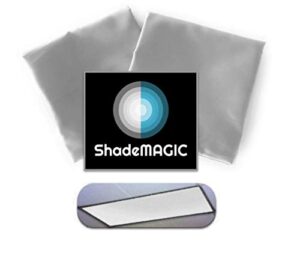 shademagic fluorescent light covers for classroom or office – light filter pack of (2); eliminate harsh glare that causing eyestrain and head strain. office & classroom decorations. light diffusers