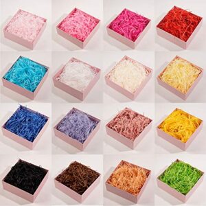 1.06LB (480g) Paper Shreds Filler Multicolored Raffia Paper Shreds Strands Grass Stuffer Shredded Crinkle Confetti for DIY Gift Wrapping & Basket Filling