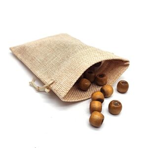 50PCS Burlap Gift Bags with Drawstring,Linen Burlap Bags Candy Bags Goodies Bag for Christmas Wedding Party and DIY Craft Packing (3.5 x 4.7 Inch | 9 x 12 CM, Natural Brown)