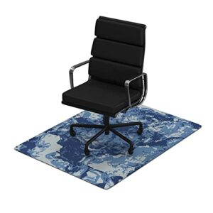 compadible – modern chair mat for hard floors, 36”x47”, anti-slip, minimalist/abstract design, floor protector (hardwood & tiles) for office, home, and gaming computer setup (blueprint)