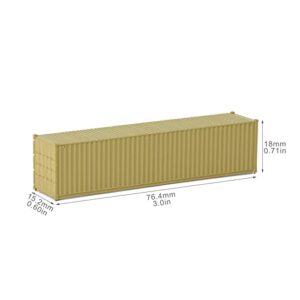 C15008 9pcs Model Train N Scale 1:160 Blank Shipping Container 40ft Cargo Box 40' Freight Car (40ft)