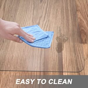 Naturei Office Chair Mat for Hardwood Floor, 48" x 30" Clear Desk Chair Mat, 0.07" Thick Transparent Office Mats for Rolling Chairs, Easy to Clean (Rectangle)