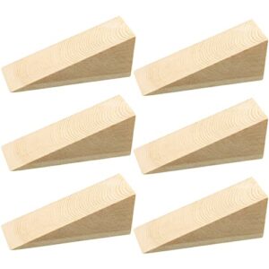 6 pcs wooden firefighter door stopper wedge non slip firefighter door stopper wedge for most surfaces solid door wedge