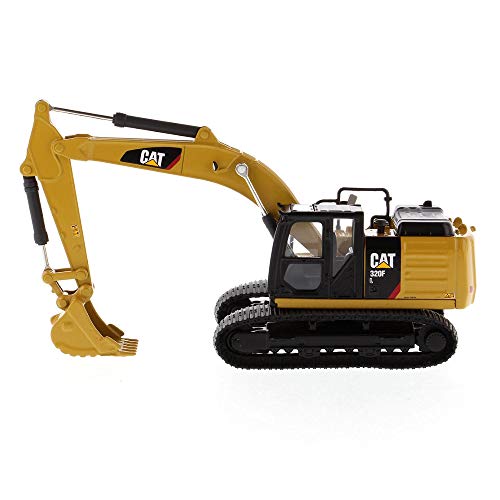 1:64 Scale Caterpillar 320F L Hydraulic Excavator - Construction Metal Series by Diecast Masters - 85690 - Play & Collect - with Functioning Boom - Made of Diecast Metal with Some Plastic Parts