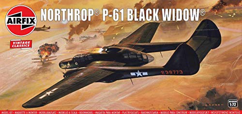 Airfix Vintage Classics Northrop P-61 Black Widow 1:72 WWII Military Aviation Plastic Model Kit A04006V