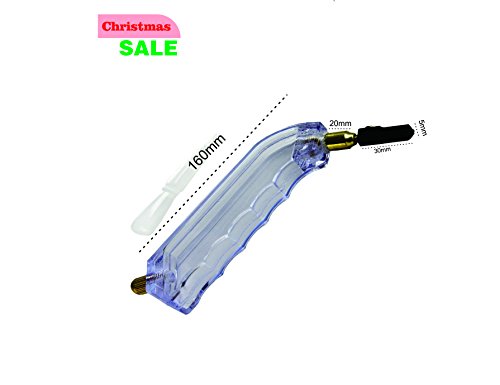 Professional Stained Glass Cutting Tool Pistol Grip Oil Feed Glass Cutter Cuts Windows, Mirrors and Oil Reservoir