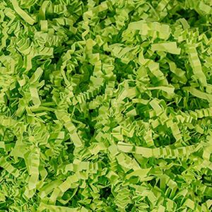 crinkle cut paper shred filler (1 lb) for gift wrapping & basket filling – lime green | magicwater supply