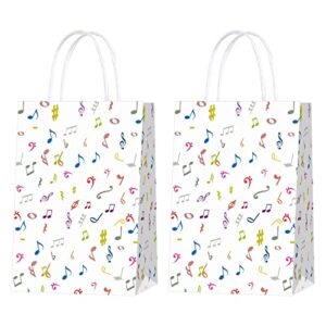 habdjilty 16 pcs colorful music notes gift bags,musical party favor bags for music theme birthday party baby shower music theme party supplies