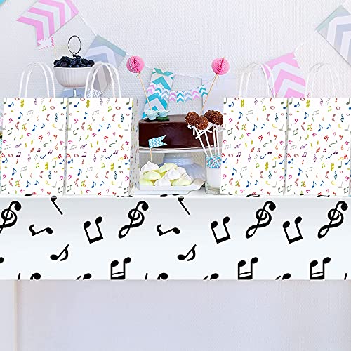 HABDJILTY 16 Pcs Colorful Music Notes Gift Bags,Musical Party Favor Bags for Music Theme Birthday Party Baby Shower Music Theme Party Supplies