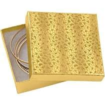 12 pack cotton filled gold foil paper cardboard jewelry gift and retail boxes 3 x 3 x 1 inch size by r j displays