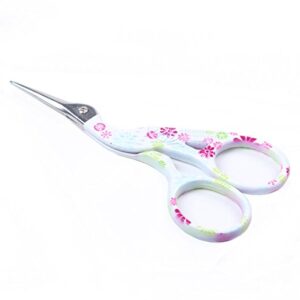 BIHRTC 3.6" Floral Design Stainless Steel Sharp Tip Classic Stork Scissors Crane Design Sewing Scissors DIY Tools Dressmaker Shears Scissors for Embroidery, Craft, Needle Work, Art Work & Everyday Use