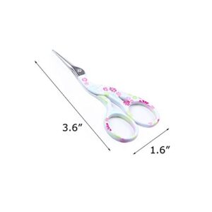BIHRTC 3.6" Floral Design Stainless Steel Sharp Tip Classic Stork Scissors Crane Design Sewing Scissors DIY Tools Dressmaker Shears Scissors for Embroidery, Craft, Needle Work, Art Work & Everyday Use