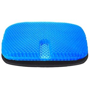 gel seat cushion, ergonomic breathable gel seat cushion with non-slip cover for long seating, tailbone pain & pressure relief, suitable for home, office, gaming chair, car, wheelchair (18.1 x 17 inch)