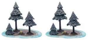 monster scenery ice wilds: snow pine forest double pack (2 items)