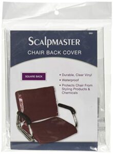 scalpmaster square chair back cover, transparent vinyl (3061)