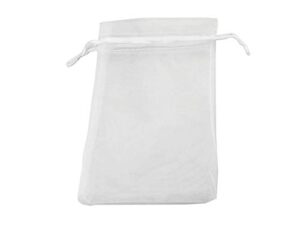 qianhailizz 50 pack 12 x 16 inch drawstring flower bags organza jewelry gift pouch candy pouch drawstring wedding favor bags (white)