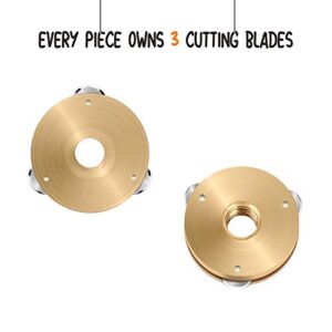 Replacement Blades for Glass Bottle Cutter, Glass Cutter Wheel Replacement 2 Packs, Metal Coating Cutting Wheel for Bottle & Lens Cutting Machine, Fit Most Brands of Glass Bottle Cutter Machine