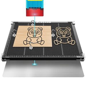 honeycomb laser bed, lesanm 15.7x 15.7x 0.87 inch honeycomb working panel for co2 or diode laser engraver cutting machine, honeycomb working table with aluminum plate for table-protecting