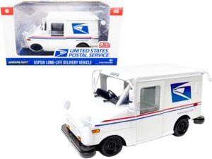 modeltoycars long life postal delivery vehicle (llv), white – greenlight 51412 – 1/24 scale diecast model toy car 51412-white