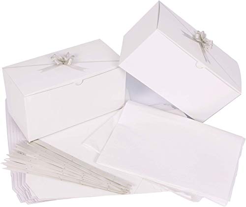 MPFY- Gift Box, 10 Pack, 9x4.5x4.5Inch, White, Gift Boxes with Lids, Bridesmaid Proposal Box, Gift Boxes for Presents, Small Gift Boxes, Bridesmaid Box, White Gift Boxes, White Box, Gift Box with Lid