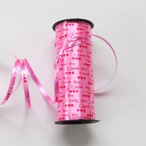 Valentine’s Day Heart Ribbon Decorations – Valentines V-Day Balloon Gift Roll Wrapping Party Supplies
