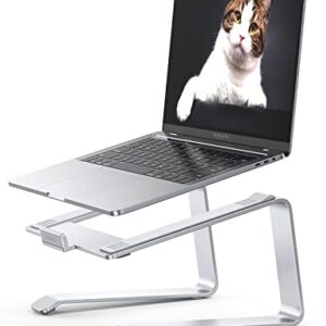 Lamicall Laptop Stand, Aluminum Laptop Riser, Ergonomic Laptop Stand for Desk, Computer Notebook Stand Compatible with MacBook Air Pro, Dell XPS, HP (10-15.6'') - Silver