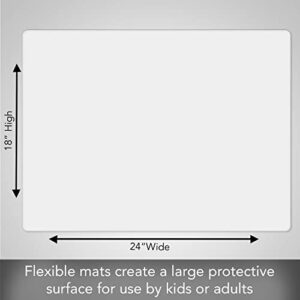 Cut N' Funnel Large Craft Mat for Crafts with the Kids 24" by 18", Made in the USA of BPA Free Smooth Flexible Plastic, Protects Surfaces, Easy Clean Up