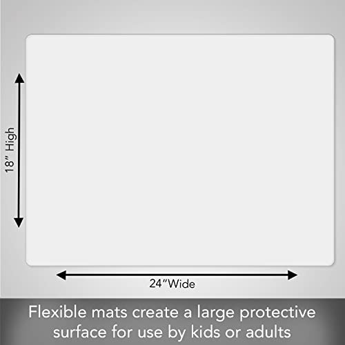 Cut N' Funnel Large Craft Mat for Crafts with the Kids 24" by 18", Made in the USA of BPA Free Smooth Flexible Plastic, Protects Surfaces, Easy Clean Up