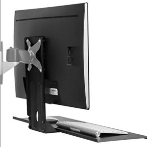 Mount-It! Monitor and Keyboard Wall Mount, Standing Workstation VESA Keyboard Tray Platform, 26 Inch Wide Platform with Surface for Mouse Pad (MI-7917)
