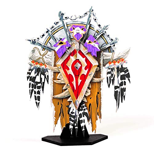 World of Warcraft Horde 3D Wood Puzzle & Model Figure Kit (19 Pcs) with Exclusive Poster - Build & Paint Your Own 3-D Game Toy - Holiday Educational Gift for Kids & Adults, No Glue Required, 12+ 