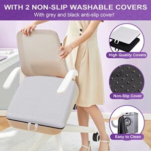 Gel Seat Cushion, Seat Cushion with Non-Slip Cover Gel Cushion for Office Chair Car Wheelchair Seat Cushion Double Thick Breathable Honeycomb Egg Seat Cushion for Tailbone Back Sciatica Pain Relief