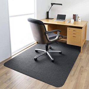 office chair mat, aidoupetprivateorder opaque office desk chair mat for hardwood floors chair mat floor protector desk mat multi-purpose for home 0.16″ thick 55″x35″ freely cuttable (black)