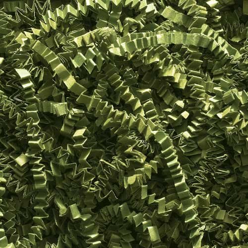 UpackSupply Crinkle Cut Paper Shred for Gift Baskets & Gift boxes - Olive Green (1/2 LB)